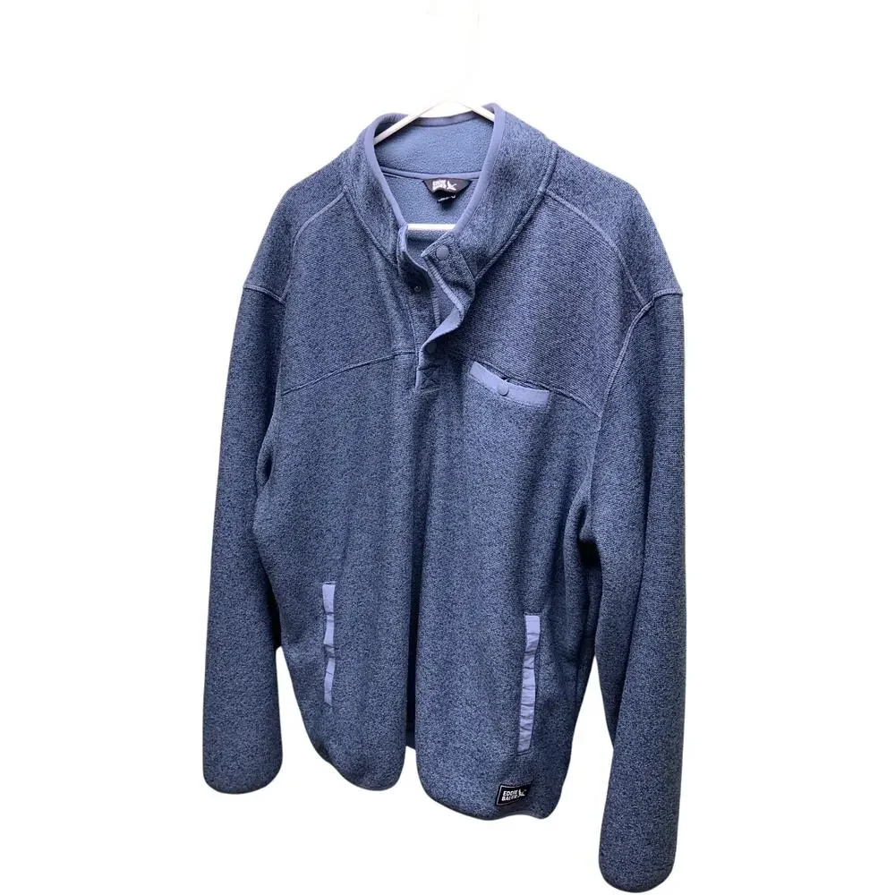 Eddie Bauer Men's Blue 2 Pocket Sweater Fleece Size XXL